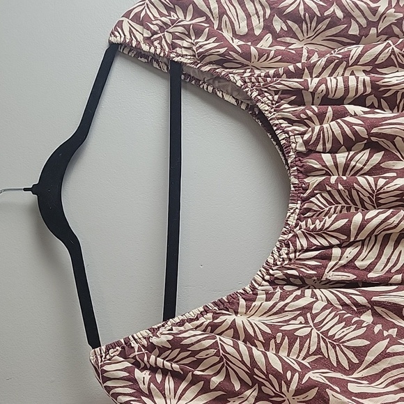 Lost + Wander Palm Oasis Puff Sleeve Midi Dress-Size Large - Picture 10 of 17